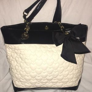 Betsey Johnson Heart Quilted Handbag